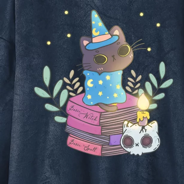 Cute Halloween Witch Cat Hooded Wearable Blanket