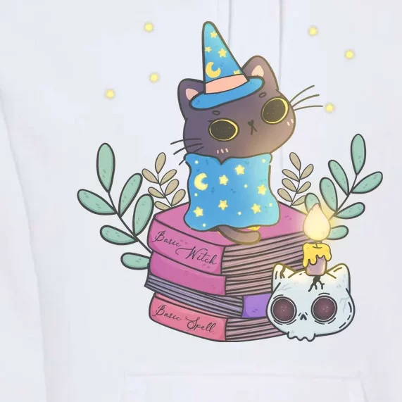 Cute Halloween Witch Cat Premium Hoodie