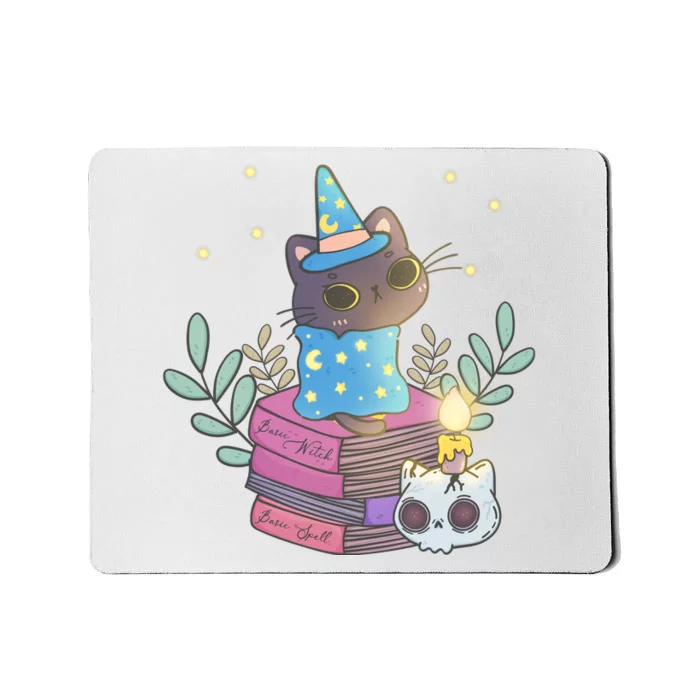 Cute Halloween Witch Cat Mousepad