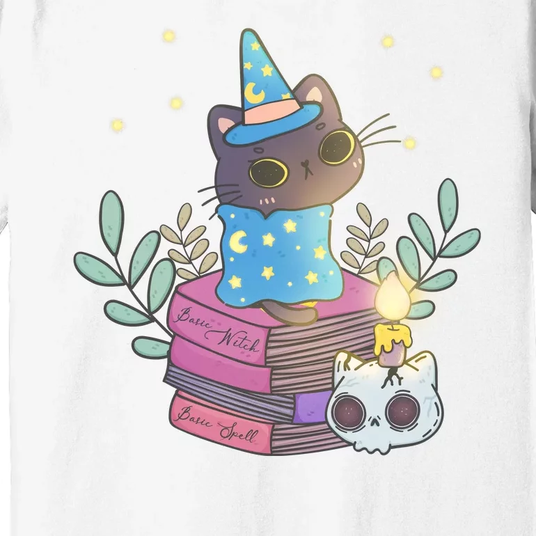 Cute Halloween Witch Cat Premium T-Shirt