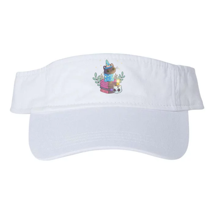 Cute Halloween Witch Cat Valucap Bio-Washed Visor