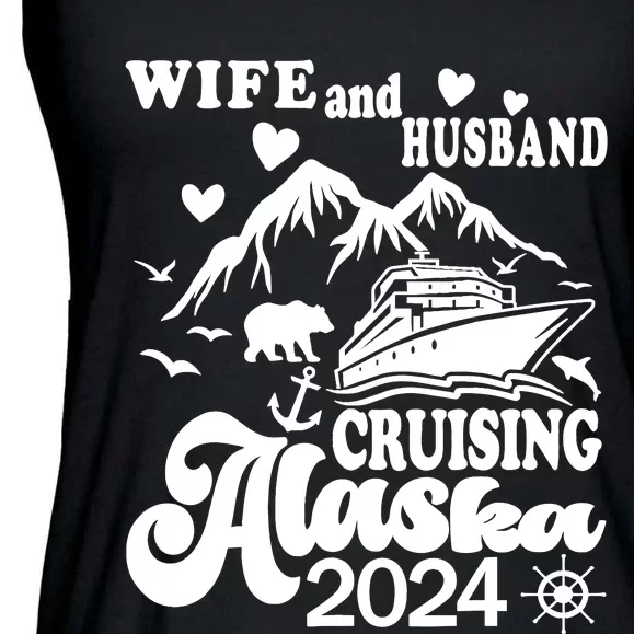 Cruising Husband Wife Couple Summer Alaska Cruise 2024 Funny Ladies Essential Flowy Tank