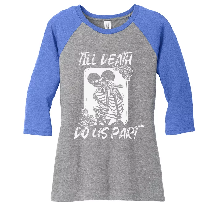 Cool Halloween Wedding Outfit For Couples Women's Tri-Blend 3/4-Sleeve Raglan Shirt