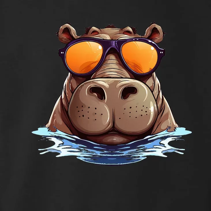 Cool Hippo with Sunglasses for funny Animals Costume Toddler Hoodie