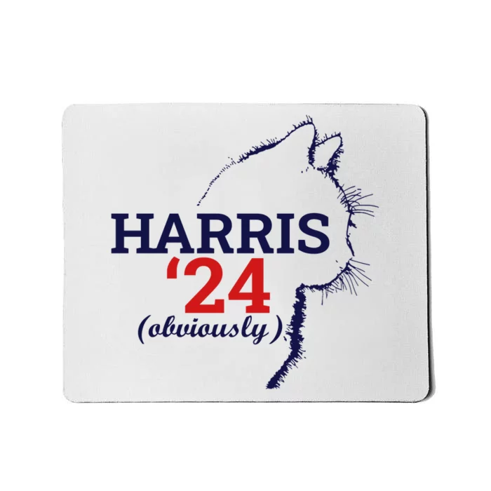 Cat Harris Walz Obviously Kamala Harris Comma La 2024 Mousepad