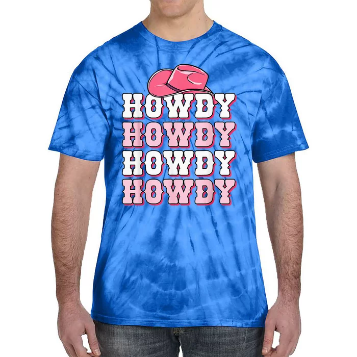 Cute Howdy Western Country Cowgirl Texas Rodeo Women Tie-Dye T-Shirt