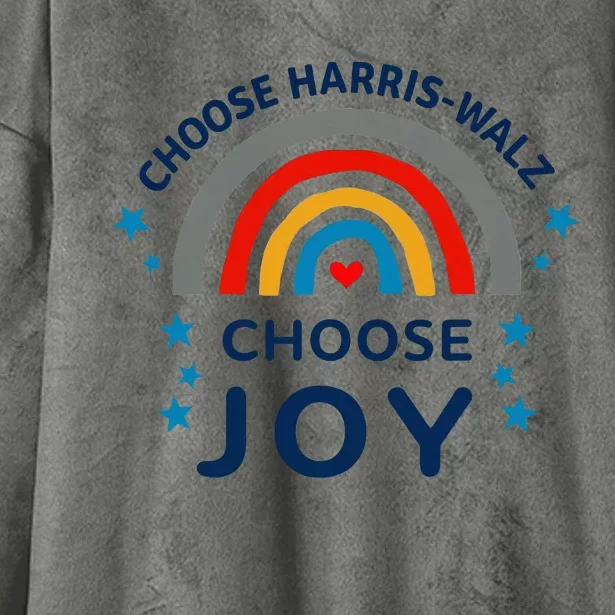 Choose Harris Walz Choose Joy Kamala Harris And Waltz Hooded Wearable Blanket