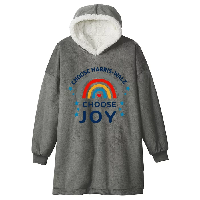 Choose Harris Walz Choose Joy Kamala Harris And Waltz Hooded Wearable Blanket