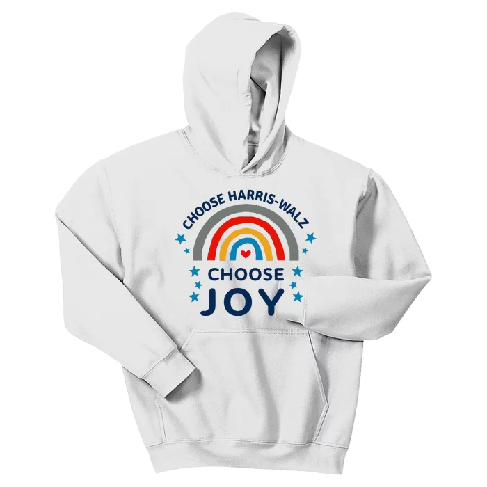 Choose Harris Walz Choose Joy Kamala Harris And Waltz Kids Hoodie