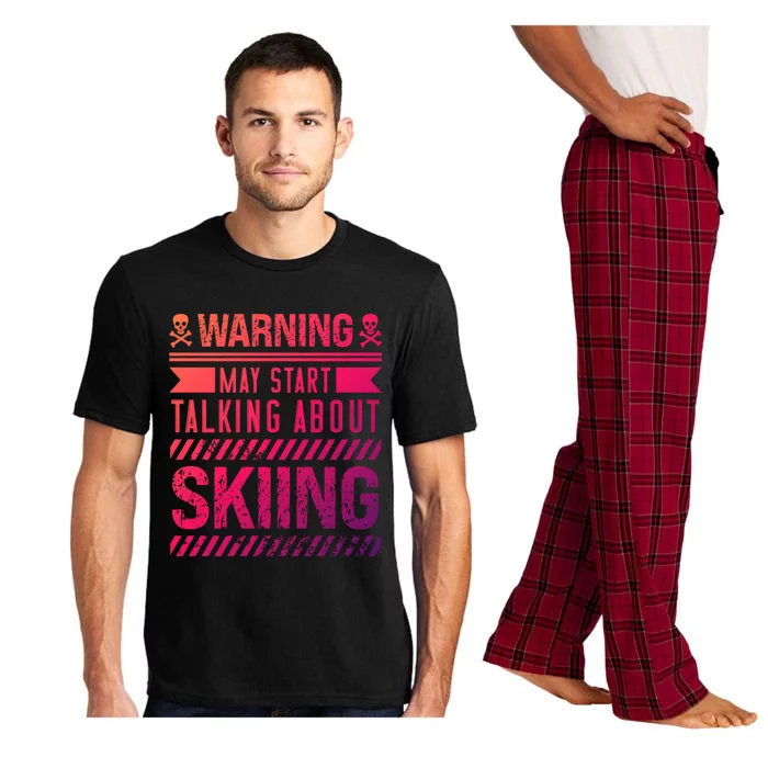 Certified Hobbiest Warning May Start Talking About Skiing Cute Gift Pajama Set