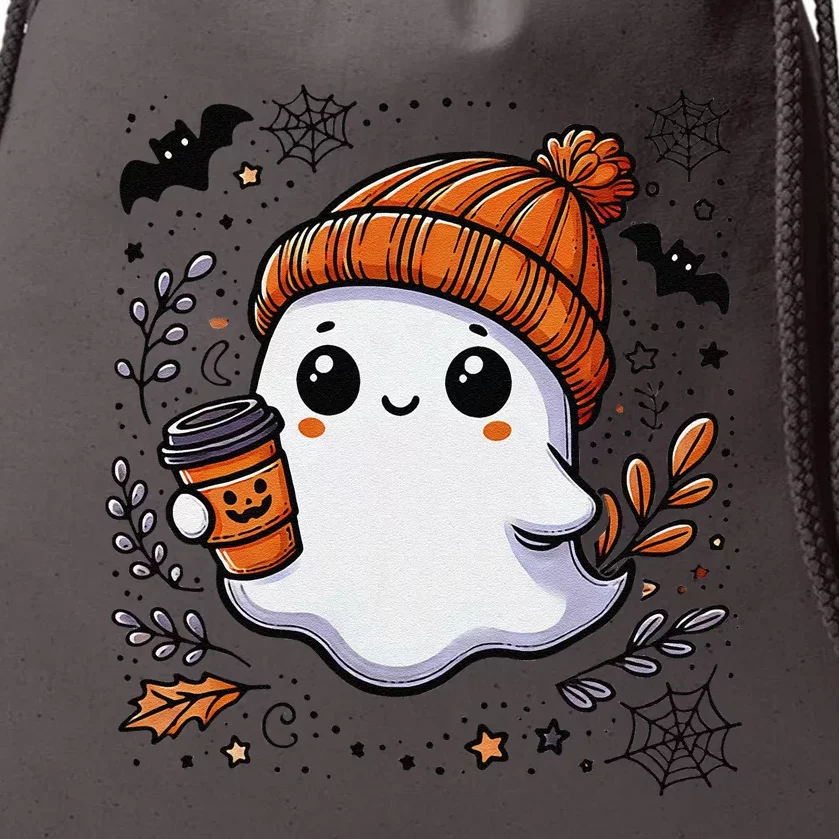 Cute Halloween Women Ghost Coffee Gift Drawstring Bag