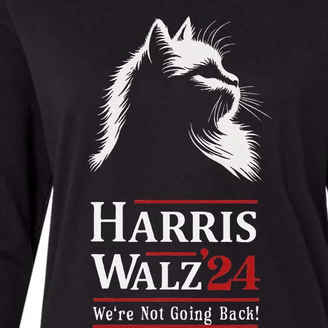 Cat Harris Walz 2024 Election We Are Not Going Back Womens Cotton Relaxed Long Sleeve T-Shirt