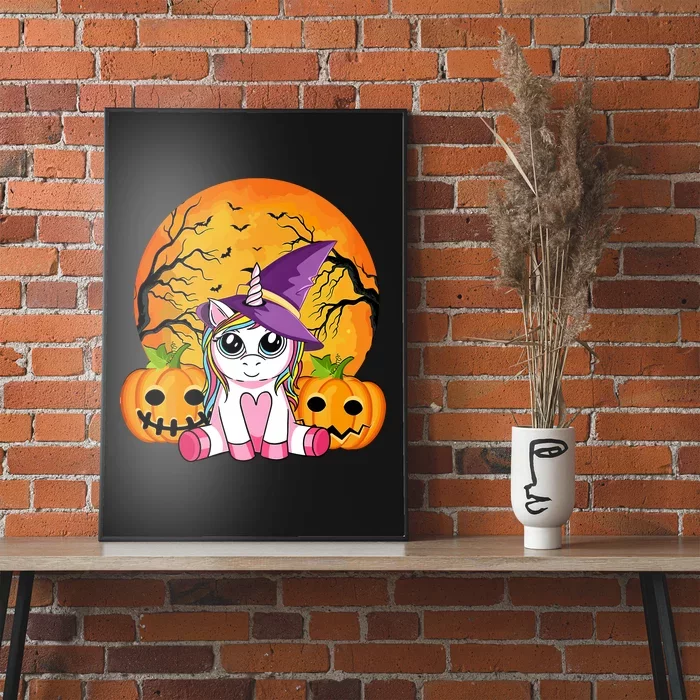 Cute Halloween Witchy Unicorn Halloween Poster