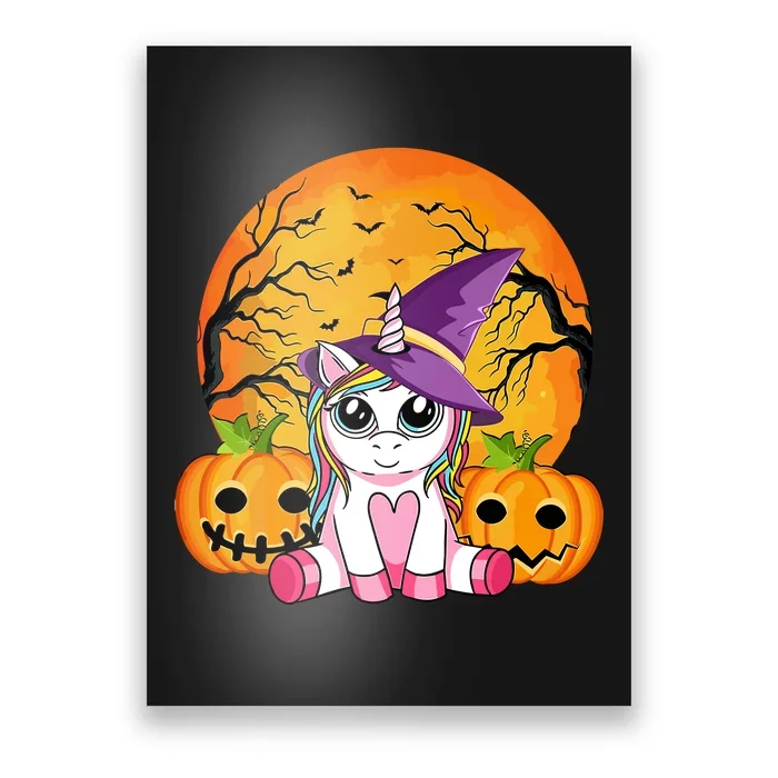 Cute Halloween Witchy Unicorn Halloween Poster