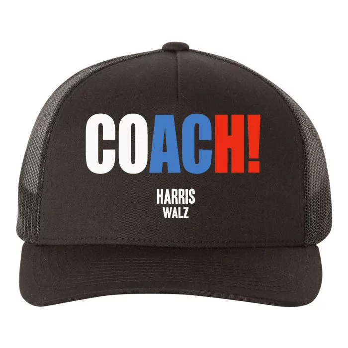 Coach Harris Waltz 2024 Kamala Harris Coach Walz 2024 Yupoong Adult 5-Panel Trucker Hat