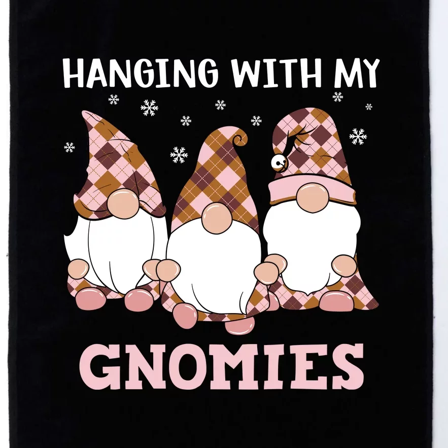 Christmas Hanging With Gnomies Gnome Pink Leopard Platinum Collection Golf Towel