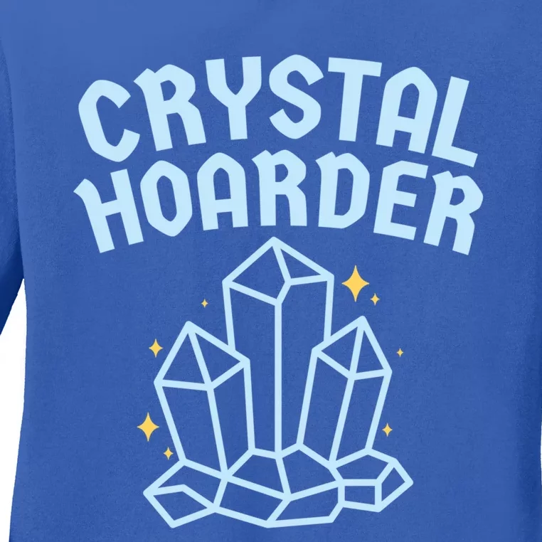 Crystal Hoarder Witch Pagan Wicca Funny Gift Ladies Long Sleeve Shirt