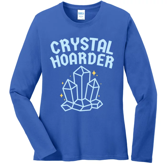 Crystal Hoarder Witch Pagan Wicca Funny Gift Ladies Long Sleeve Shirt