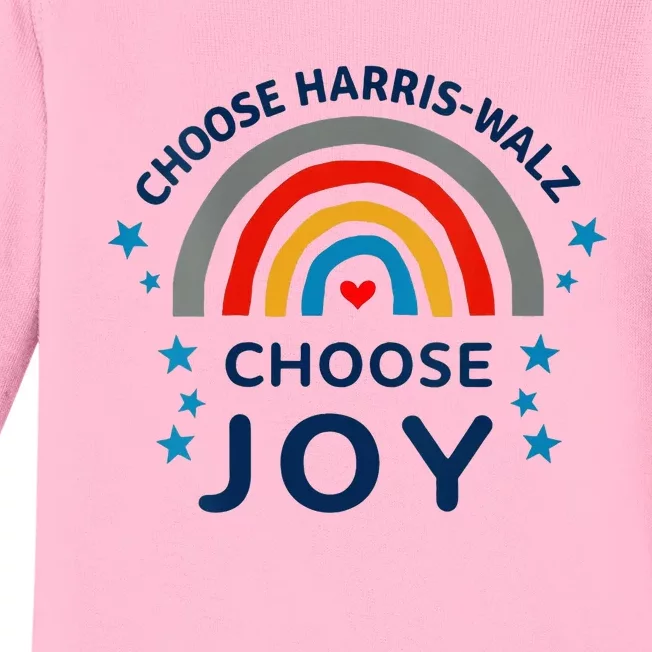 Choose Harris Walz Choose Joy Kamala Harris And Waltz Baby Long Sleeve Bodysuit