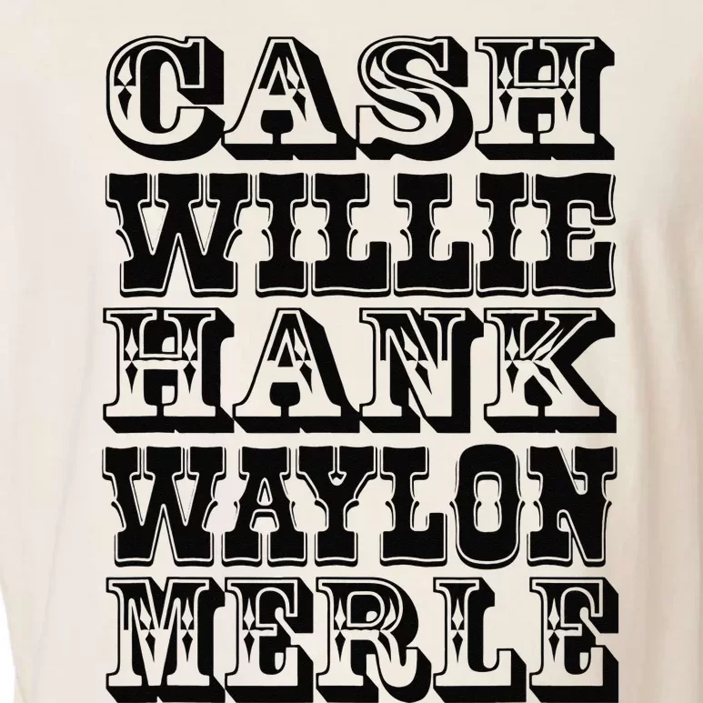 Cash Hank Willie and Waylon Country Music Garment-Dyed Women's Muscle Tee