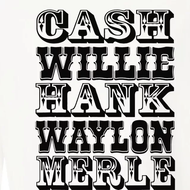 Cash Hank Willie and Waylon Country Music Cropped Pullover Crew