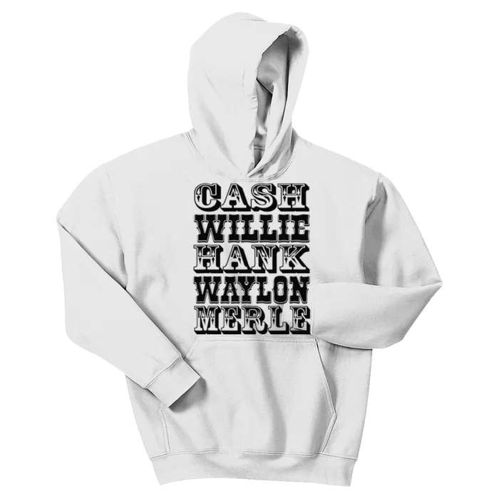 Cash Hank Willie and Waylon Country Music Kids Hoodie