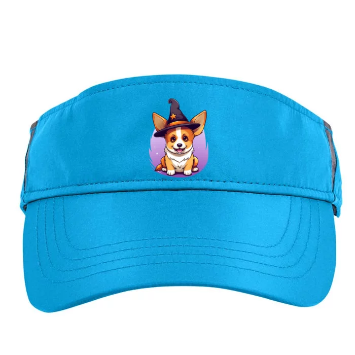 Cute Halloween Witches Hat Corgi Great Gift Adult Drive Performance Visor