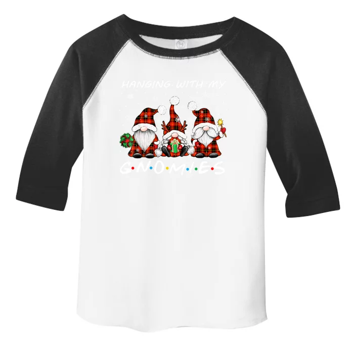 Christmas Hanging With My Gnomies Family Matching Pjs Gnome Gift Toddler Fine Jersey T-Shirt