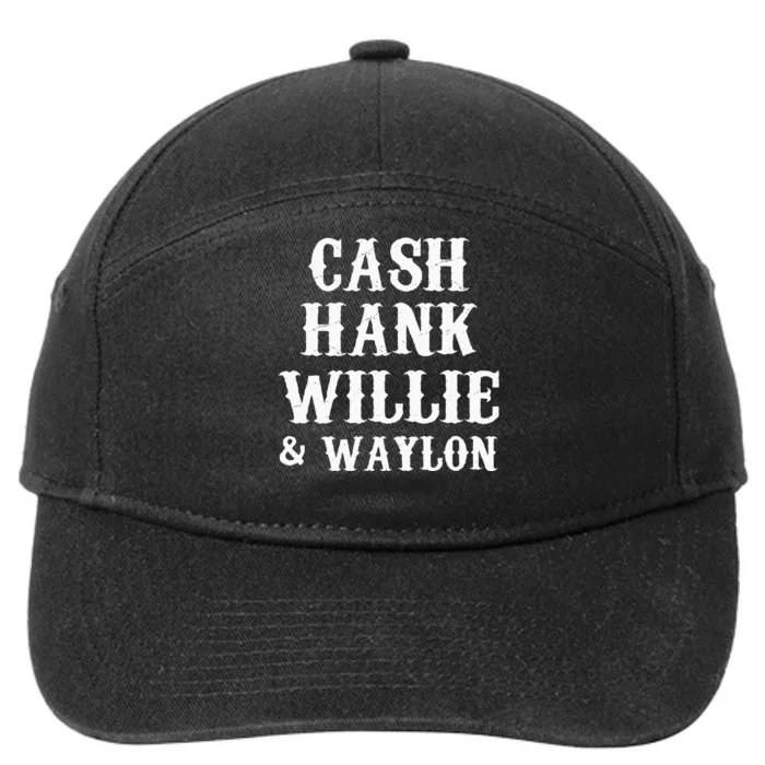 Cash Hank Willie Country Music 7-Panel Snapback Hat