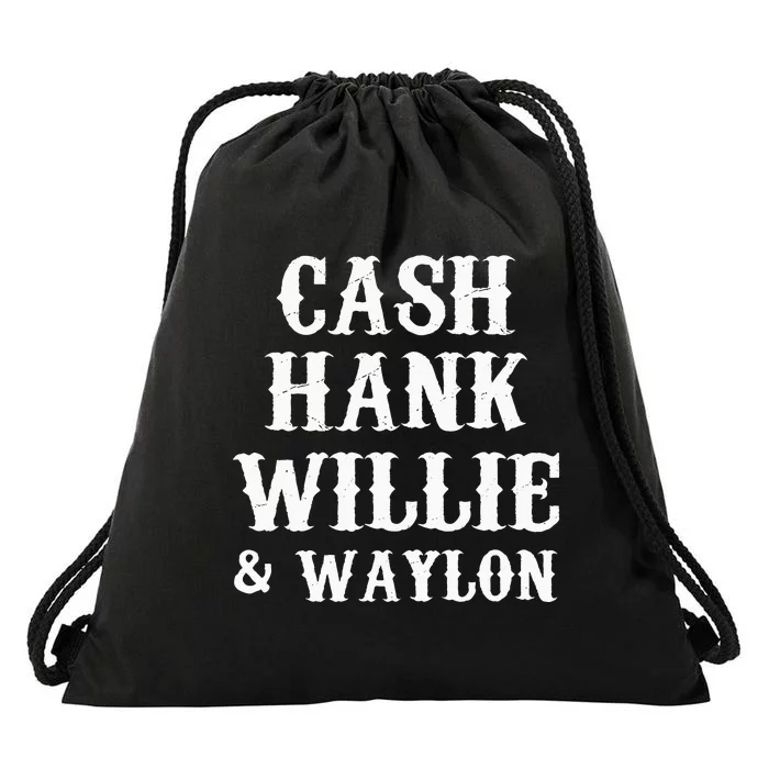 Cash Hank Willie Country Music Drawstring Bag