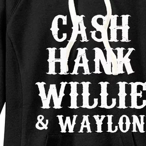 Cash Hank Willie Country Music Women's Fleece Hoodie