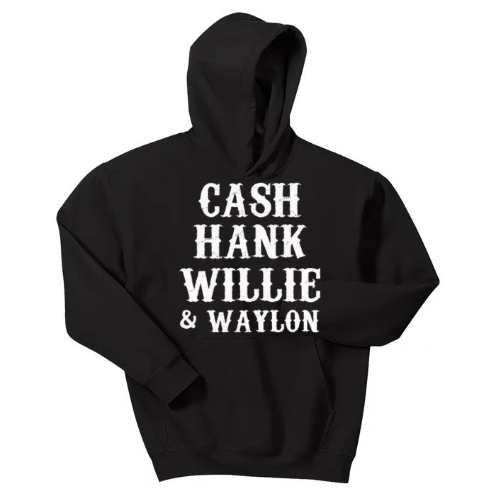 Cash Hank Willie Country Music Kids Hoodie