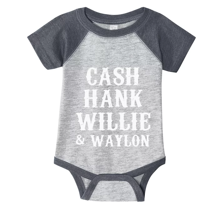 Cash Hank Willie Country Music Infant Baby Jersey Bodysuit