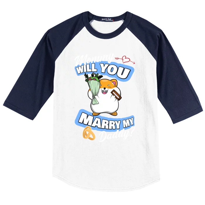 Cute Hamster Wedding Offer Mommy Will You Marry My Daddy Great Gift Baseball Sleeve Shirt