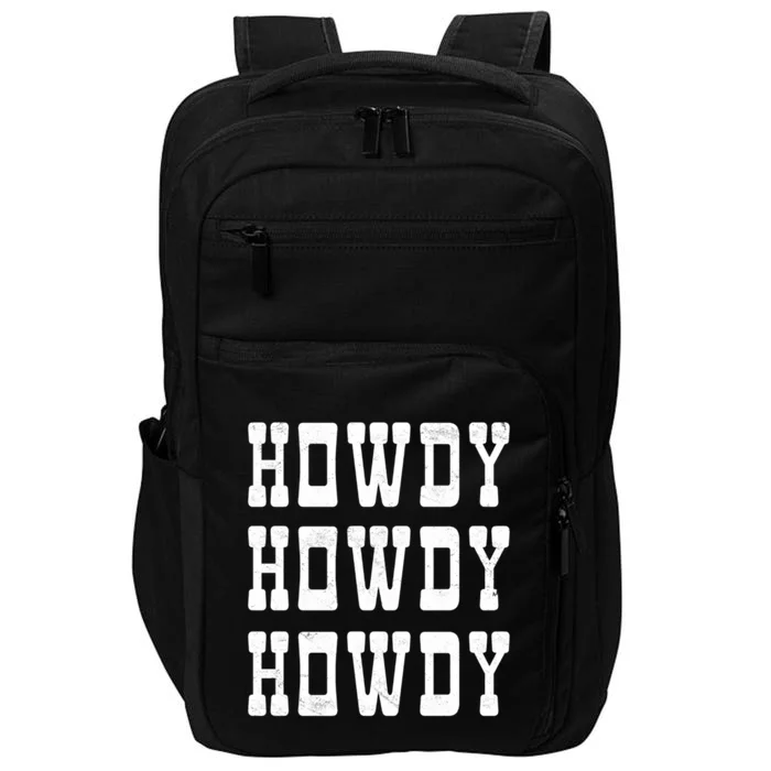 Cow Howdy Western Rodeo Southern Horse Lover Cow Farm Meaningful Gift Impact Tech Backpack