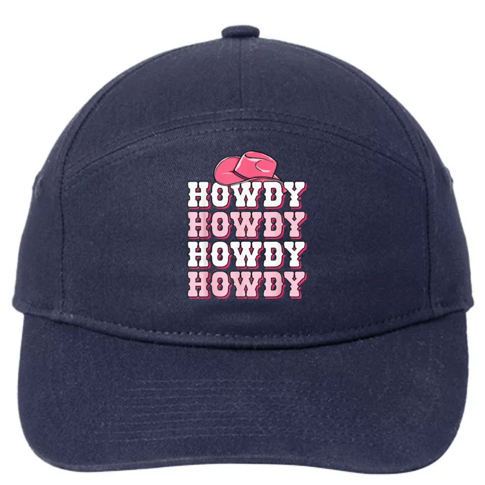 Cute Howdy Western Country Cowgirl Texas Rodeo 7-Panel Snapback Hat