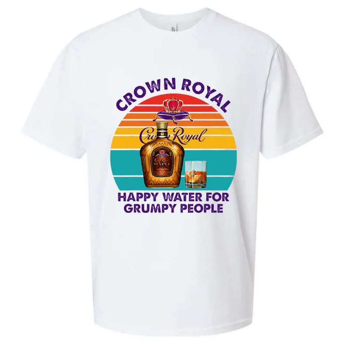 Crownroyal Happy Water For Grumpy People Retro Apparel Sueded Cloud Jersey T-Shirt