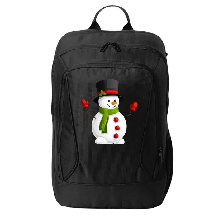 Cute Happy Winter Snowman City Backpack