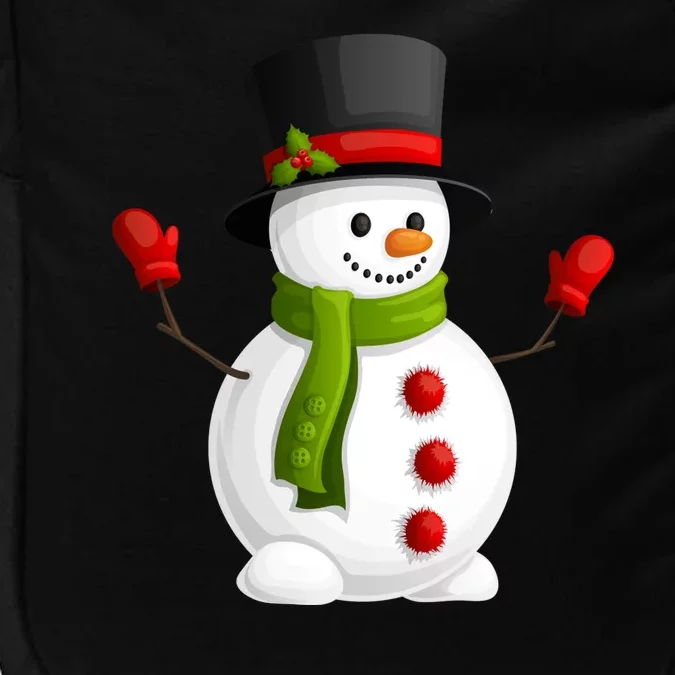 Cute Happy Winter Snowman Impact Tech Backpack