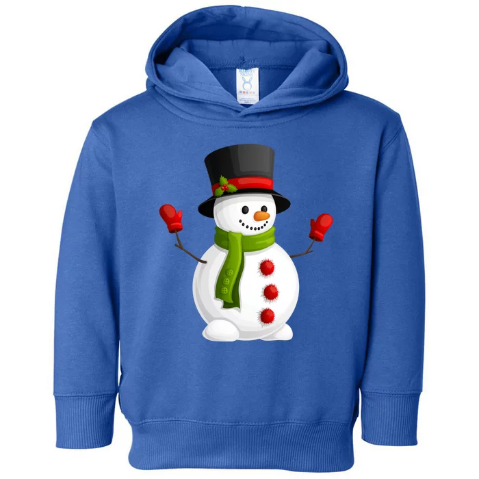 Cute Happy Winter Snowman Toddler Hoodie