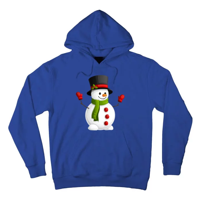 Cute Happy Winter Snowman Tall Hoodie