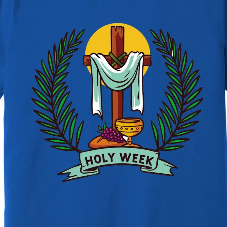 Christian Holy Week Cross Jesus Happy Easter Day Meaningful Gift Premium T-Shirt