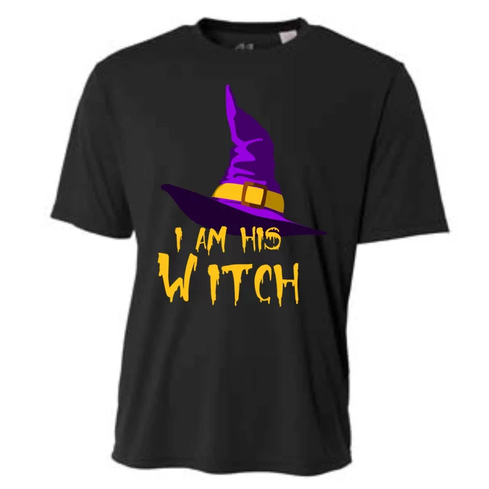 Couples Halloween Witch Ha I Am His Witch Costumes Cool Gift Cooling Performance Crew T-Shirt