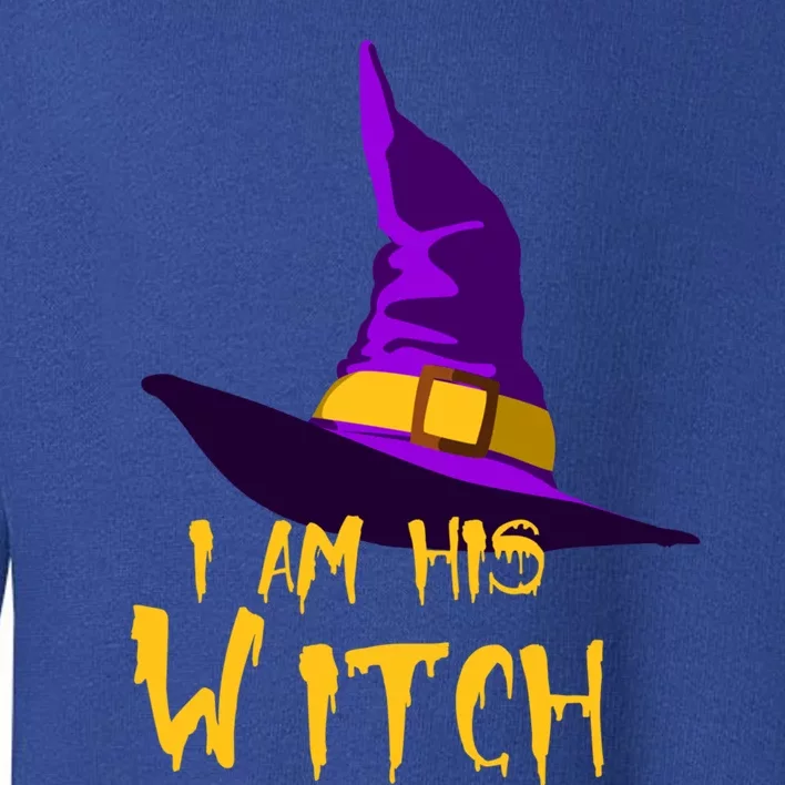 Couples Halloween Witch Ha I Am His Witch Costumes Cool Gift Toddler Sweatshirt