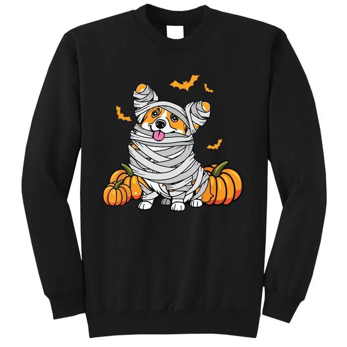 Cute Halloween Welsh Corgi Mummy Costume Dog Lover Pumpkin Sweatshirt