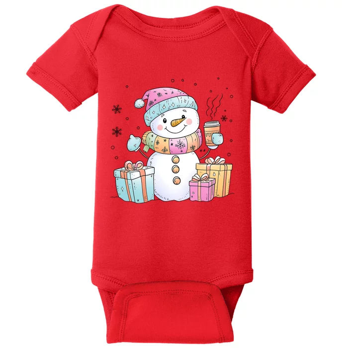 Christmas Holiday Xmas Snowman Matching Team Baby Bodysuit