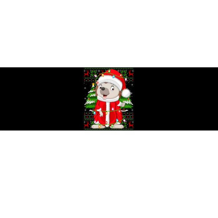 Cute Hedgehog Xmas Style Ugly Santa Hedgehog Christmas Gift Bumper Sticker