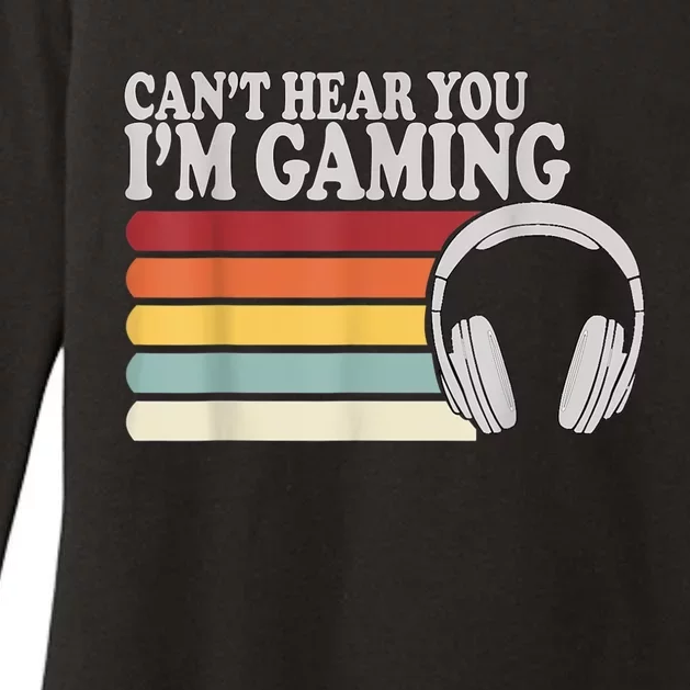 Cant Hear You Im Gaming Headphones Video Game Gamer Womens CVC Long Sleeve Shirt