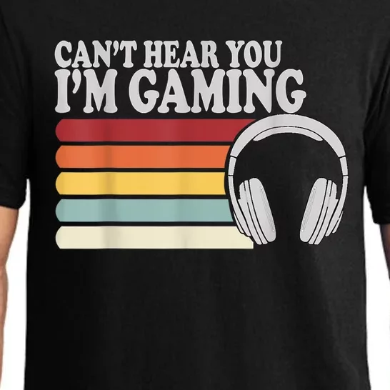 Cant Hear You Im Gaming Headphones Video Game Gamer Pajama Set