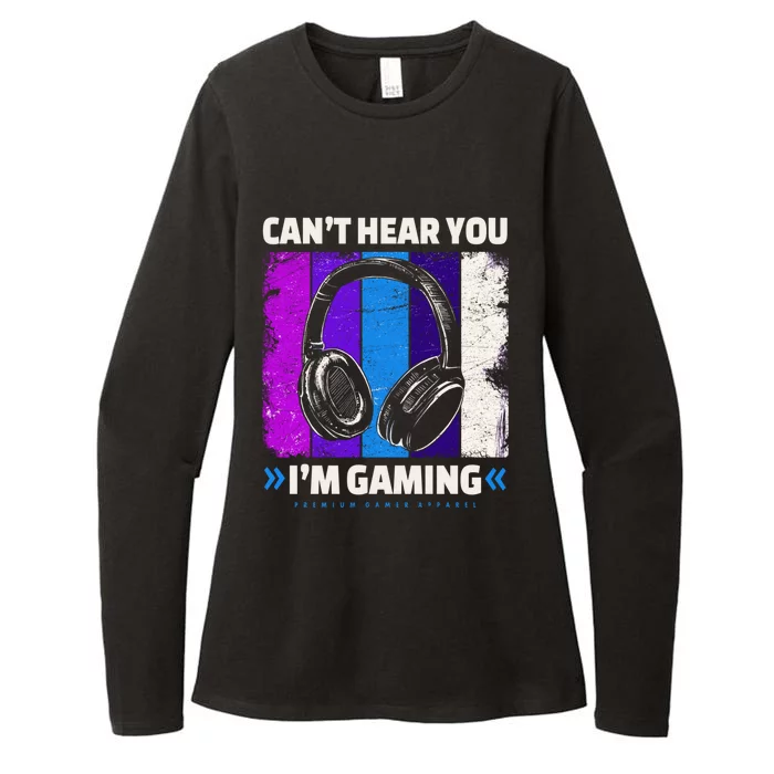 Can't Hear You I'm Gaming Headset Headphones Vintage Gamer Great Gift Womens CVC Long Sleeve Shirt